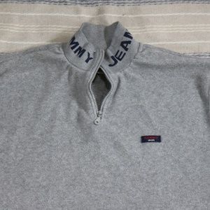 VTG TOMMY JEANS Fleece Spellout Collar Pullover